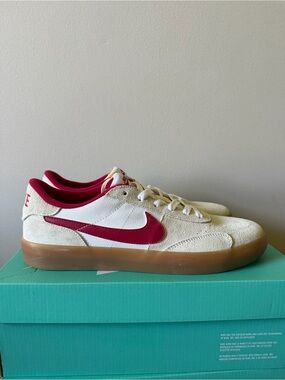 Nike SB Heritage Vulc White Cardinal Red CD5010-100 Men’s Size 8